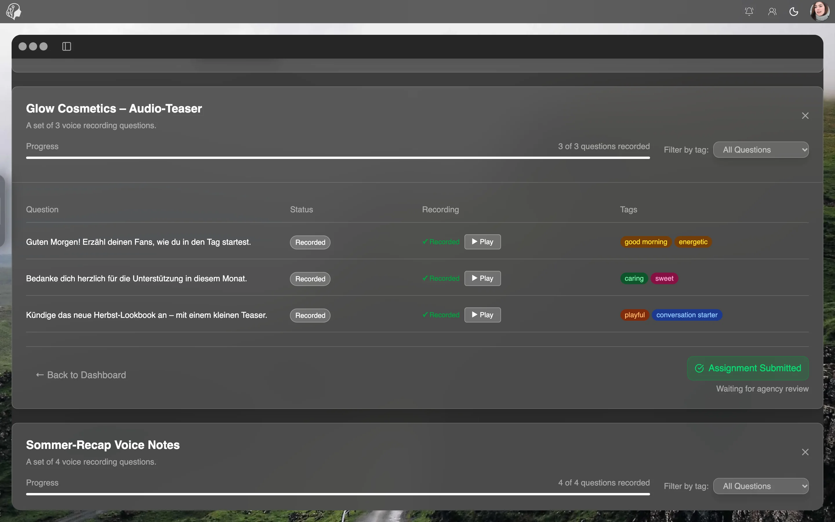 ModelSuite Voice Studio – weitere Ansicht