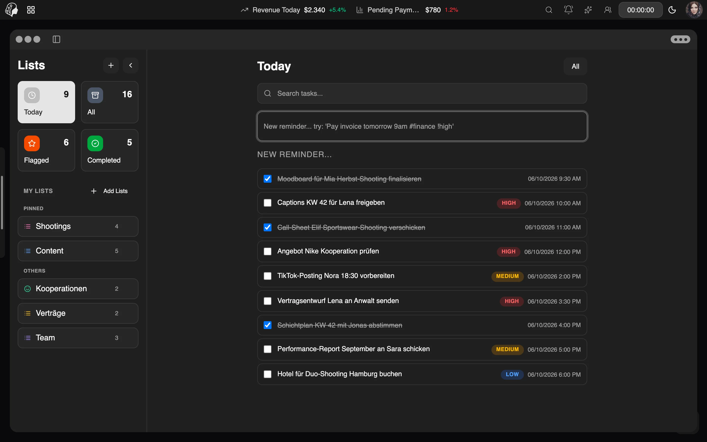 ModelSuite Aufgaben & Boards